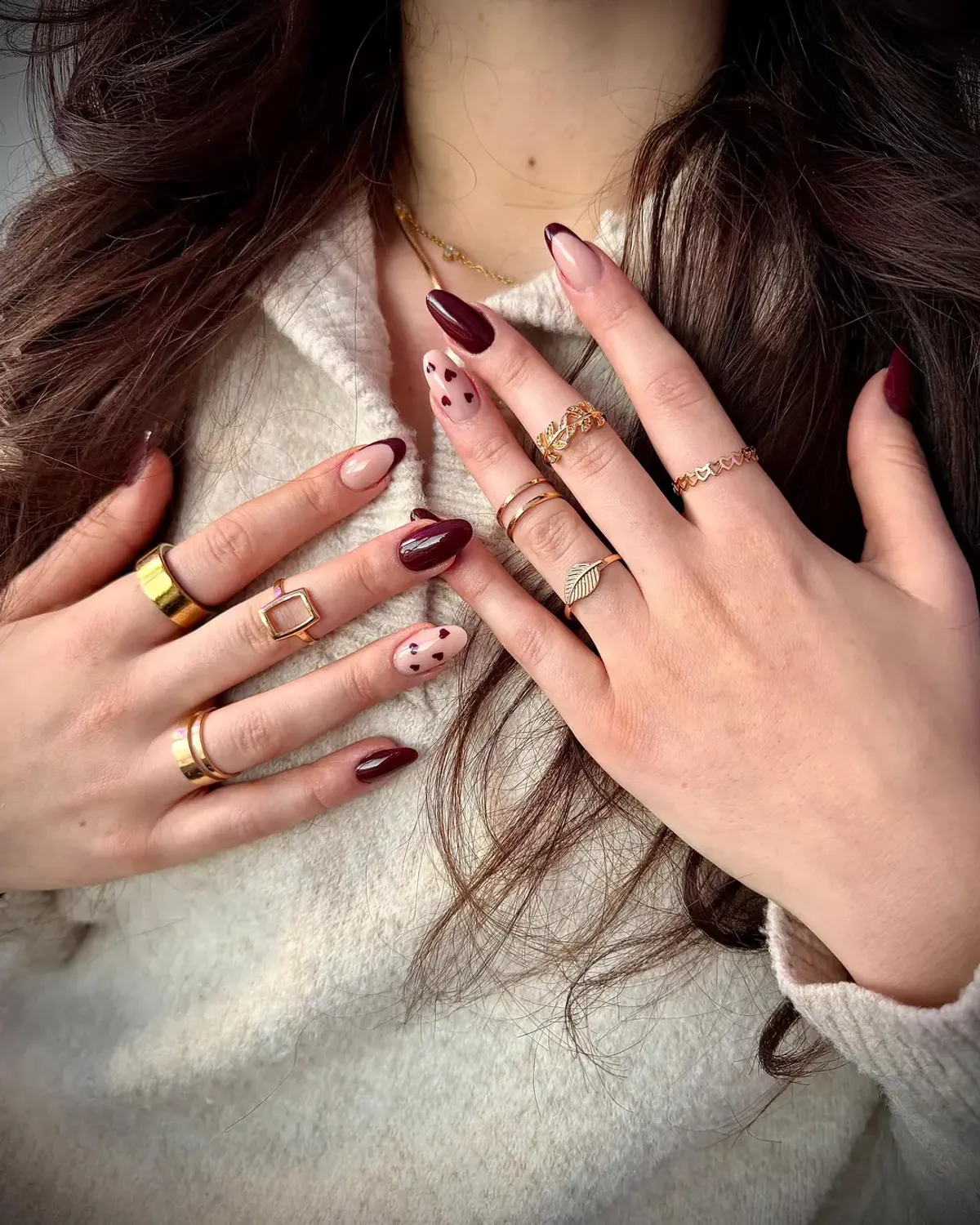 Close-up of a gel nail set by Bärli Nails in Neuhausen am Rheinfall